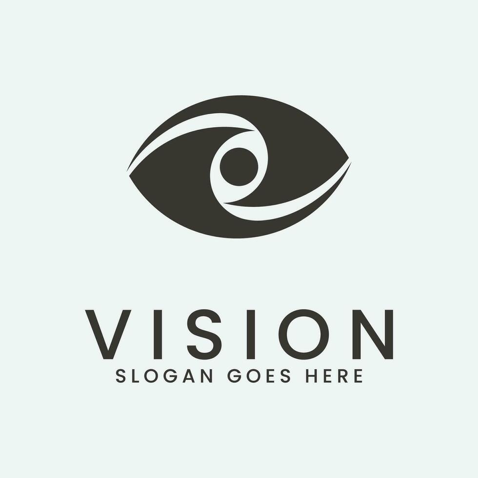 visión logo vector ilustración diseño