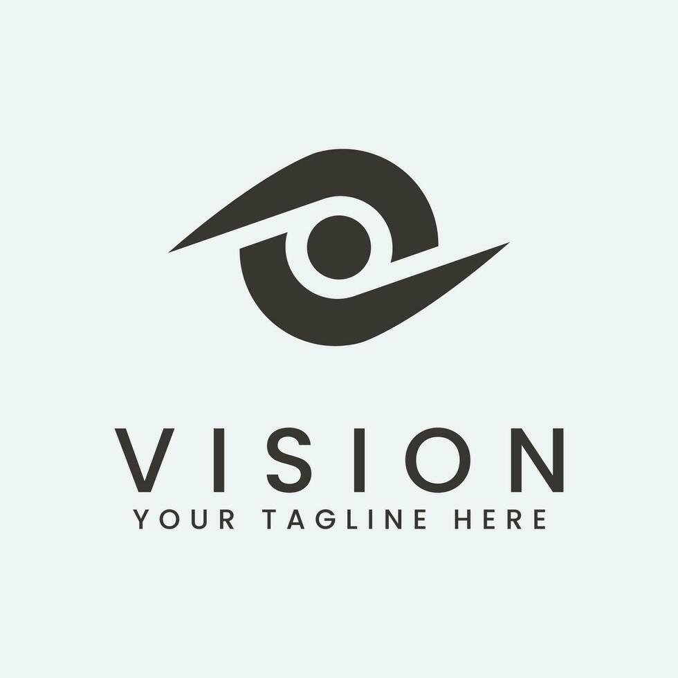 visión logo vector ilustración diseño