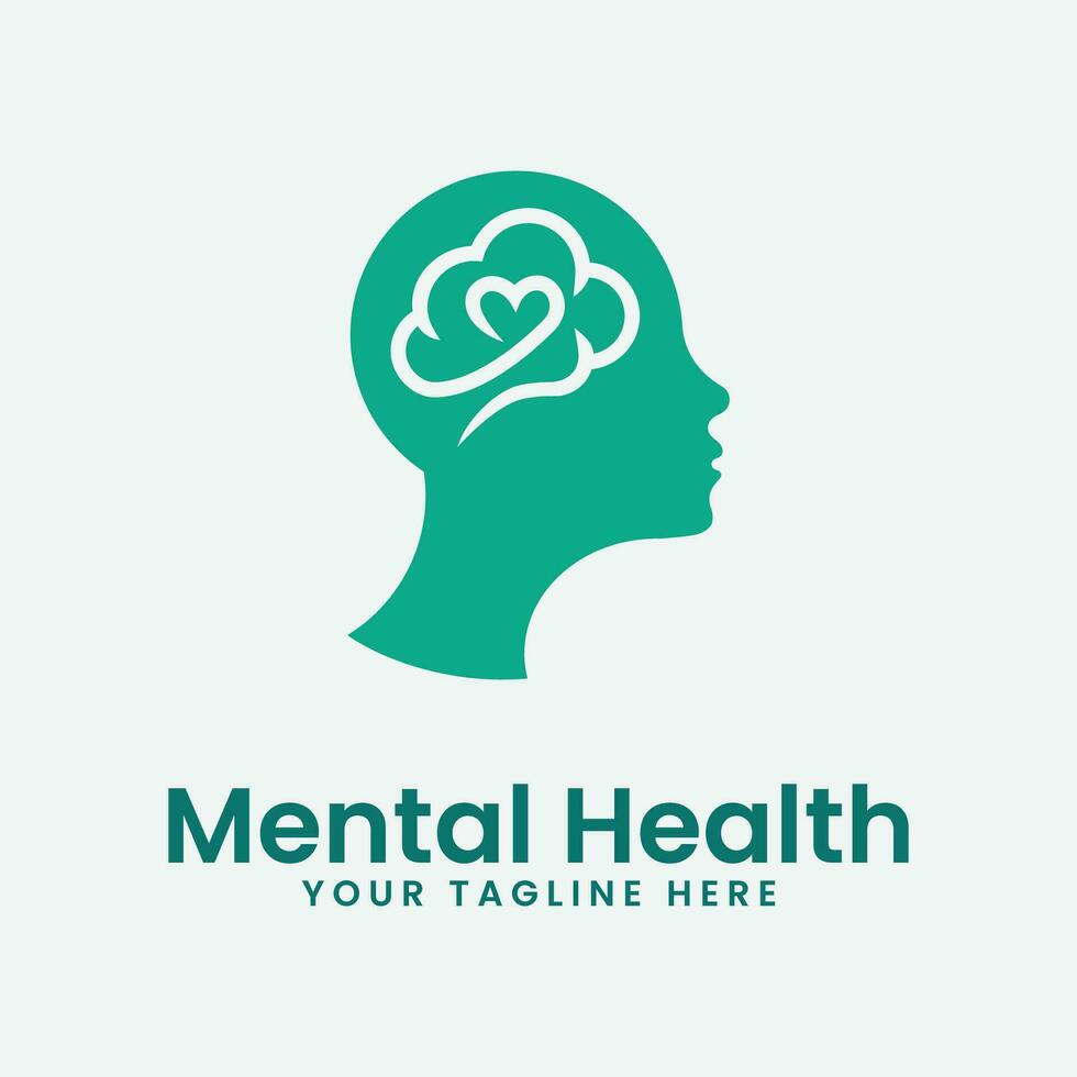 mental salud logo vector ilustración diseño