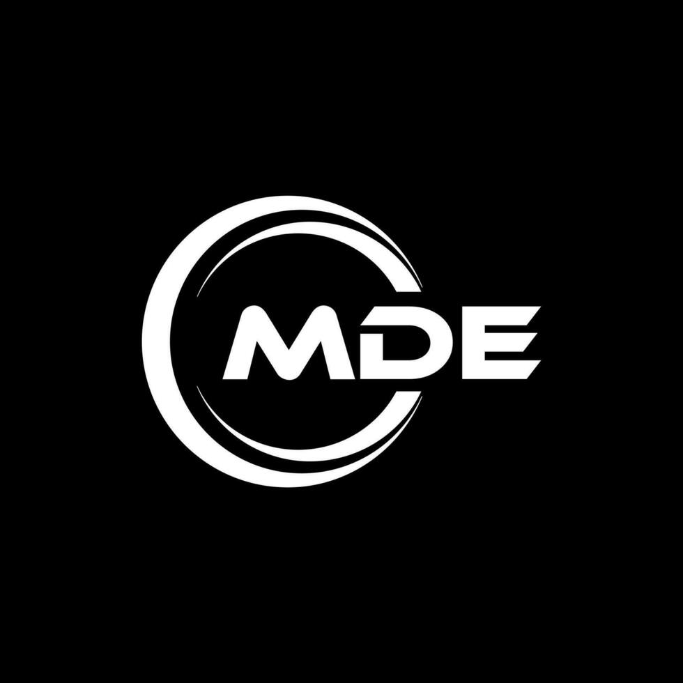 MDE Logo Design, Inspiration for a Unique Identity. Modern Elegance and Creative Design. Watermark Your Success with the Striking this Logo. vector