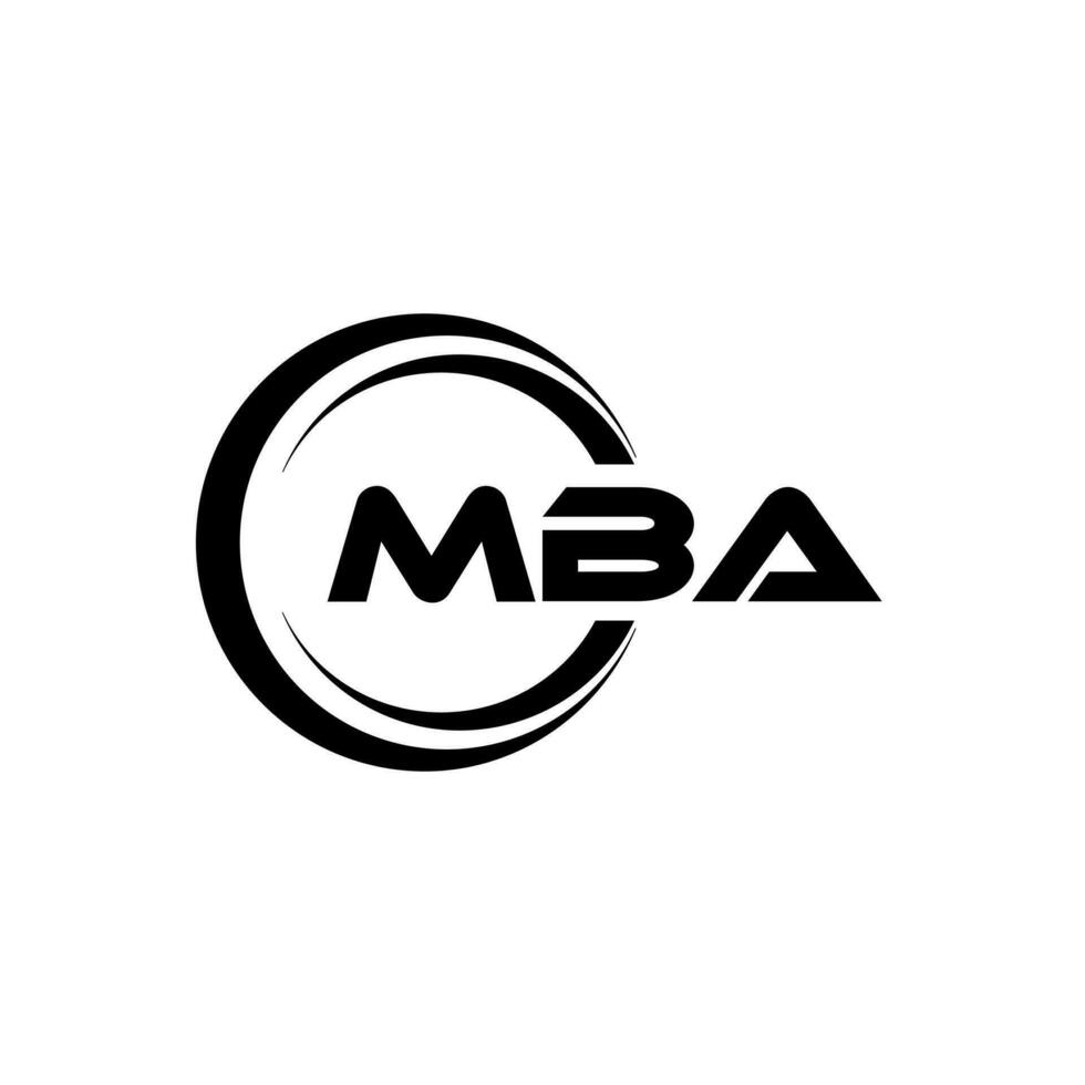 MBA logo diseño, inspiración para un único identidad. moderno elegancia y creativo diseño. filigrana tu éxito con el sorprendentes esta logo. vector