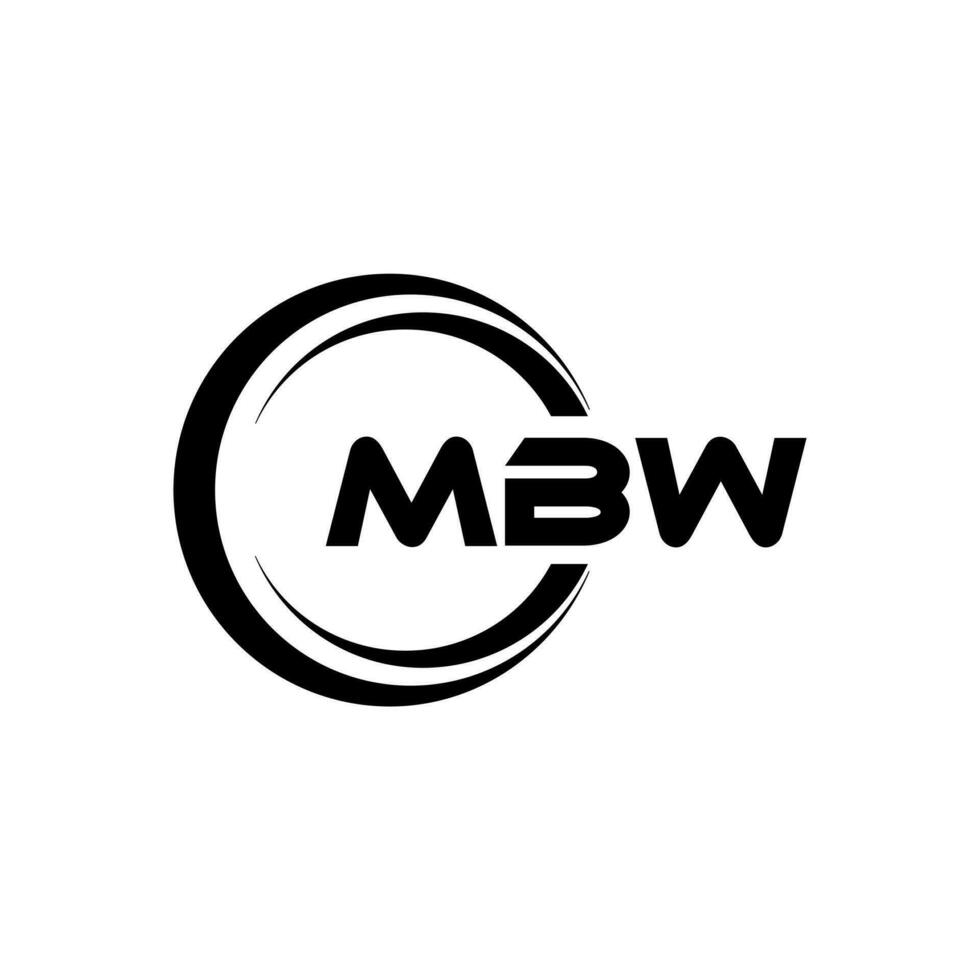 mbw logo diseño, inspiración para un único identidad. moderno elegancia y creativo diseño. filigrana tu éxito con el sorprendentes esta logo. vector