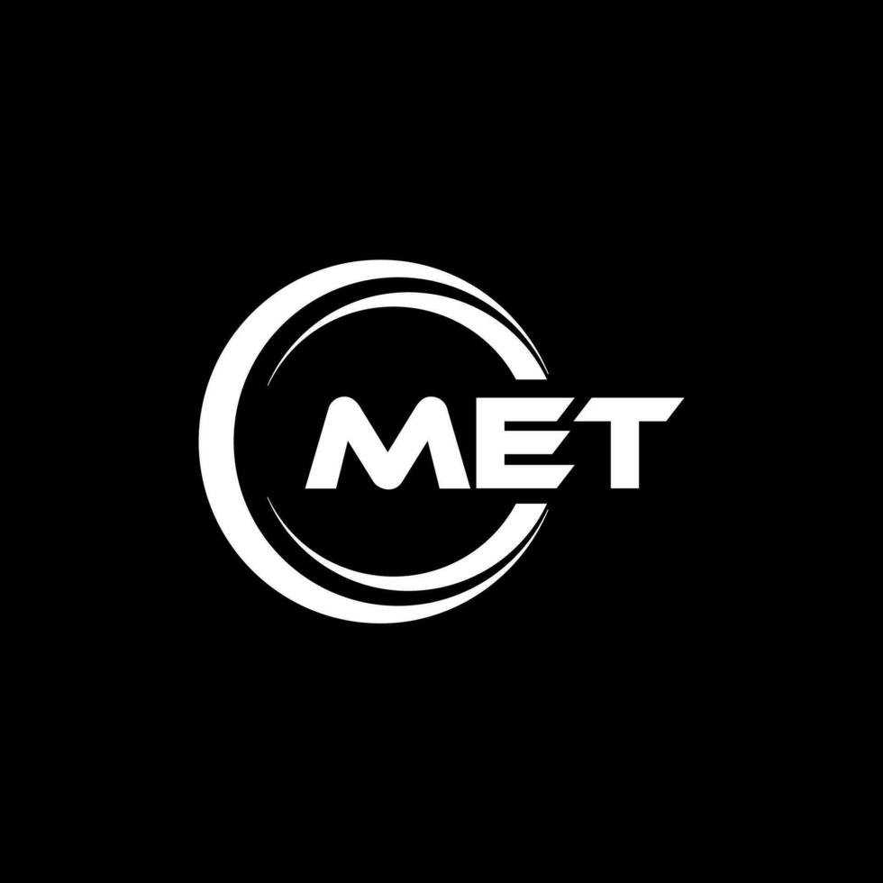 MET Logo Design, Inspiration for a Unique Identity. Modern Elegance and Creative Design. Watermark Your Success with the Striking this Logo. vector