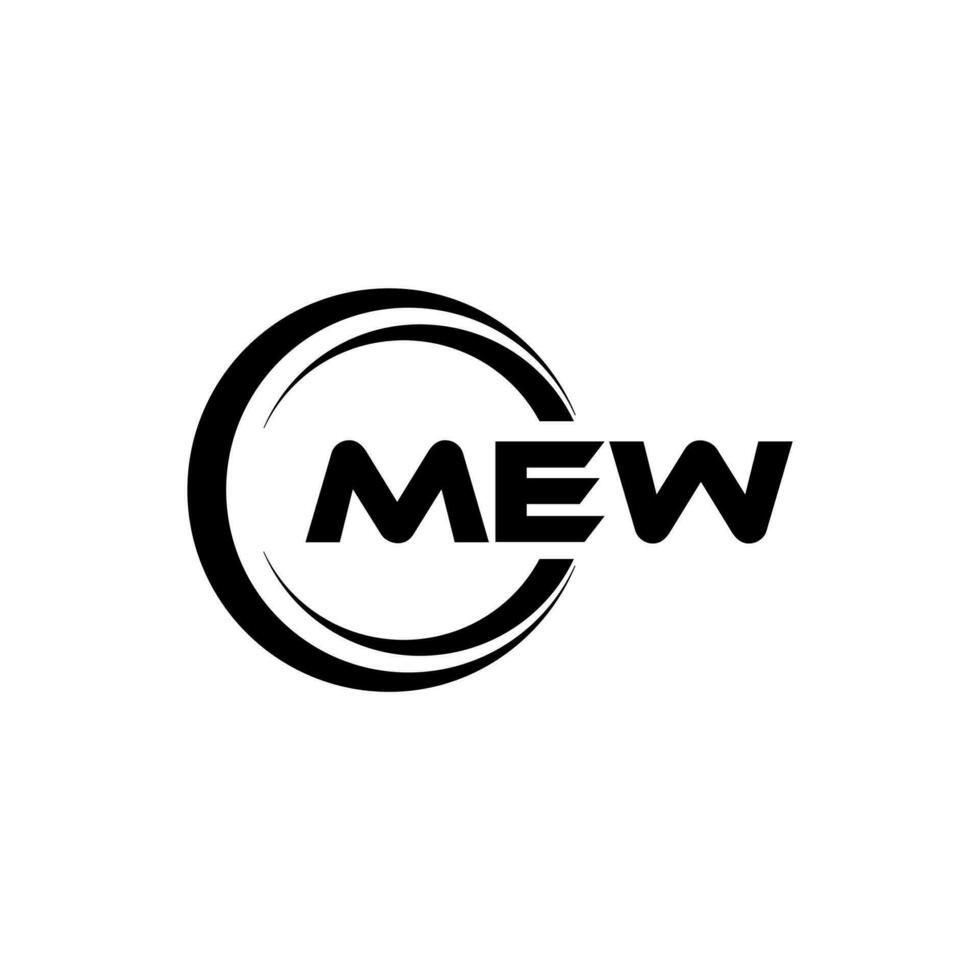 MEW Logo Design, Inspiration for a Unique Identity. Modern Elegance and Creative Design. Watermark Your Success with the Striking this Logo. vector