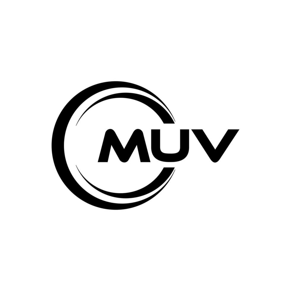 MUV Logo Design, Inspiration for a Unique Identity. Modern Elegance and Creative Design. Watermark Your Success with the Striking this Logo. vector