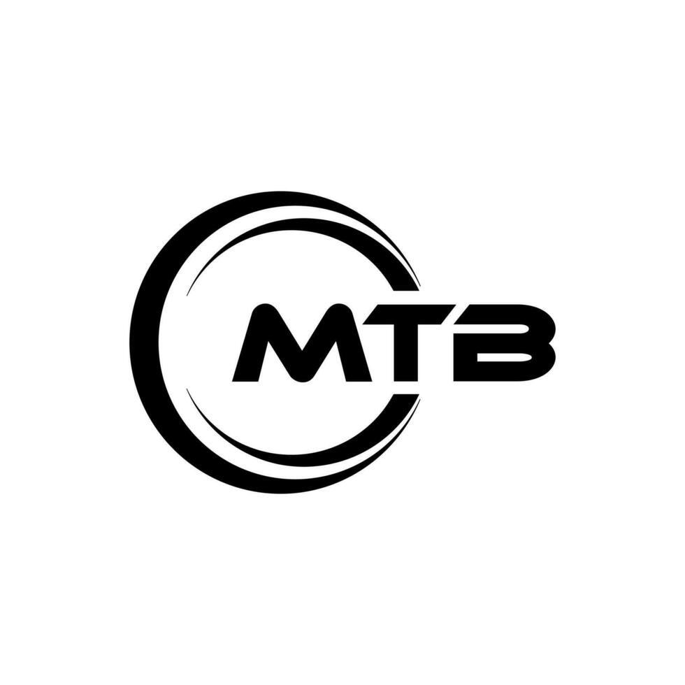 mtb logo diseño, inspiración para un único identidad. moderno elegancia y creativo diseño. filigrana tu éxito con el sorprendentes esta logo. vector