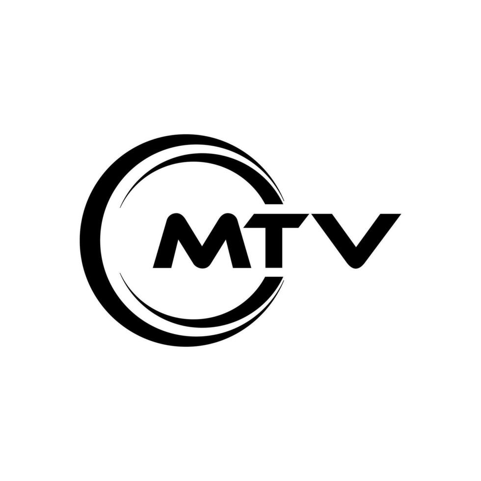 mtv logo diseño, inspiración para un único identidad. moderno elegancia y creativo diseño. filigrana tu éxito con el sorprendentes esta logo. vector