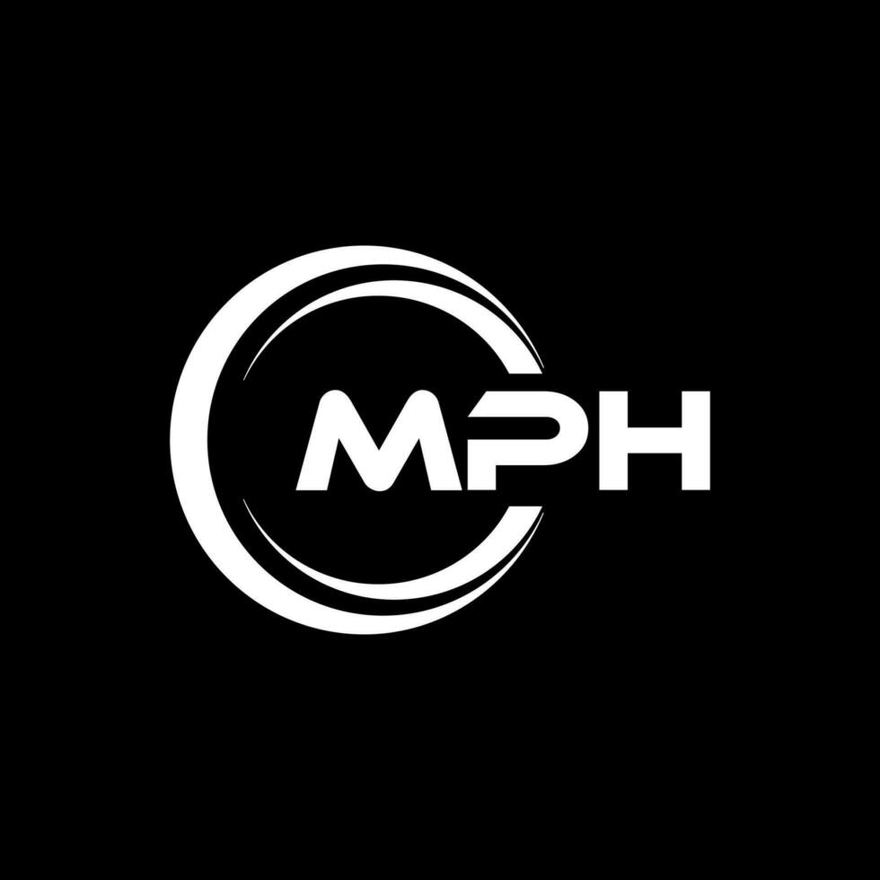 mph logo diseño, inspiración para un único identidad. moderno elegancia y creativo diseño. filigrana tu éxito con el sorprendentes esta logo. vector