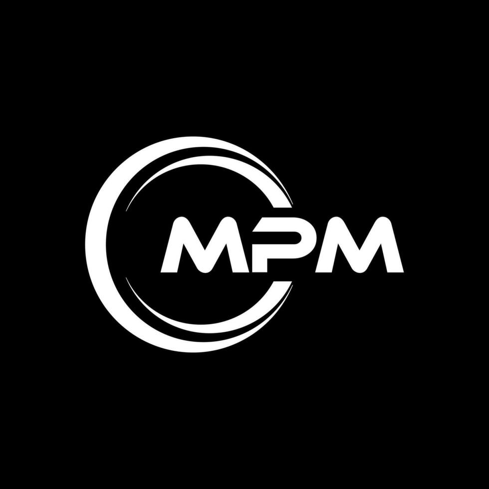 mpm logo diseño, inspiración para un único identidad. moderno elegancia y creativo diseño. filigrana tu éxito con el sorprendentes esta logo. vector