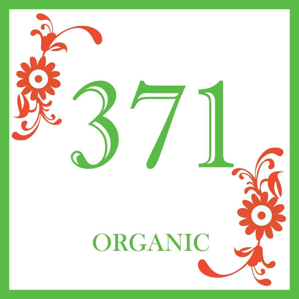 Leaf Organic Design With Number 371 27969176 Vector Art at Vecteezy