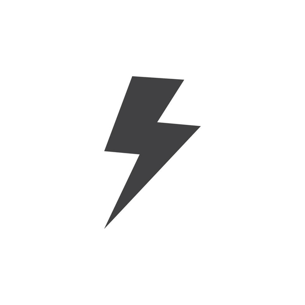 Lightning icon in flat style. Flash vector illustration on white isolated background. Energy business concept.