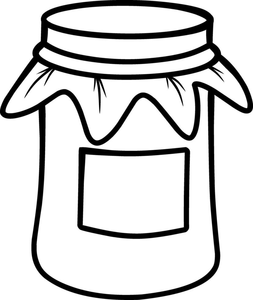 cartoon of jar isolated on white vector
