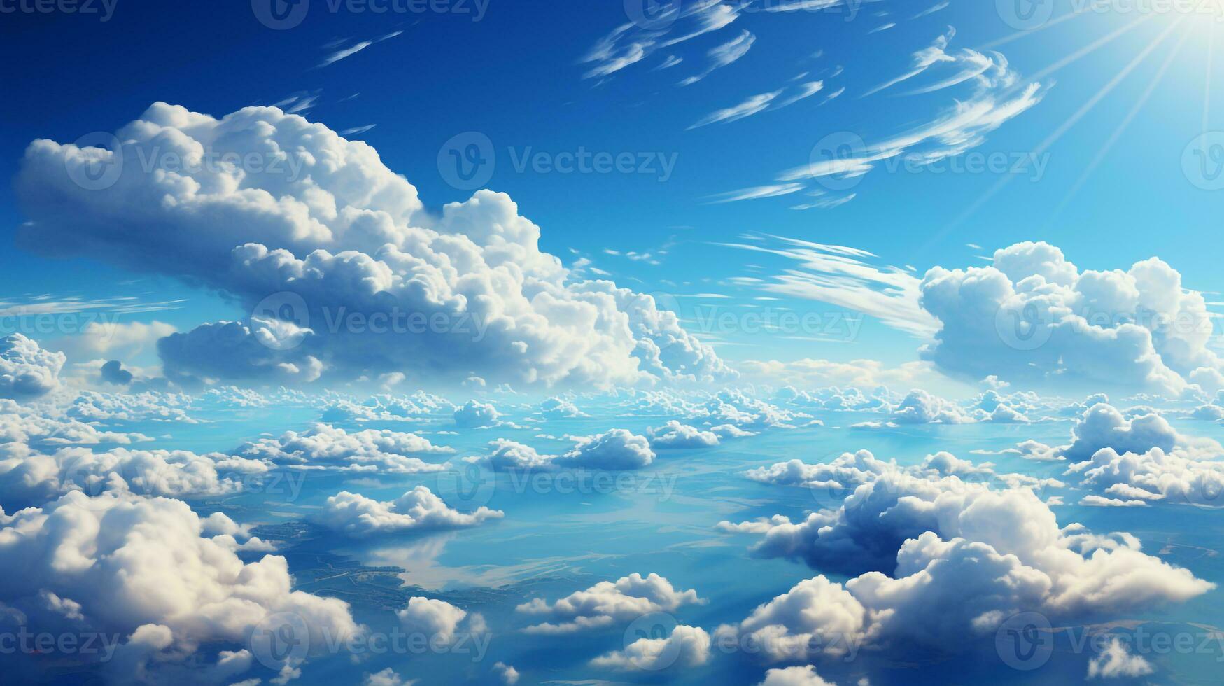 blanco nubes antecedentes en azul cielo foto