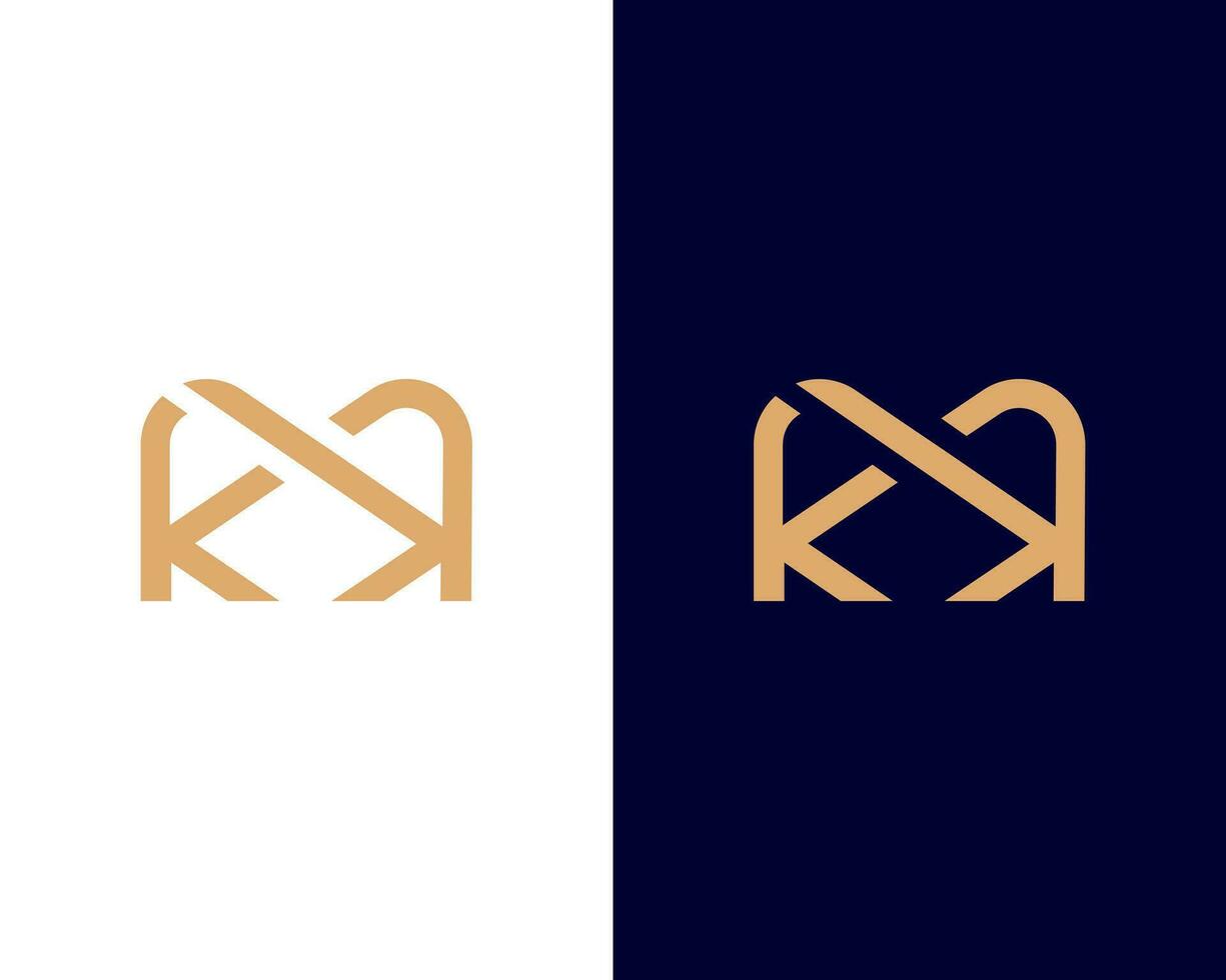Letter MK monogram logo design vector template