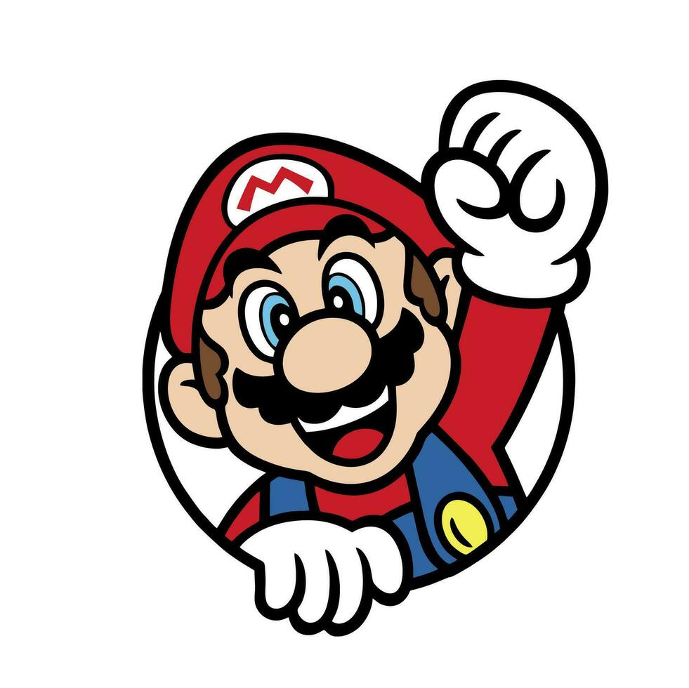 cute illustration designs for the characters in the super mario bros game vector