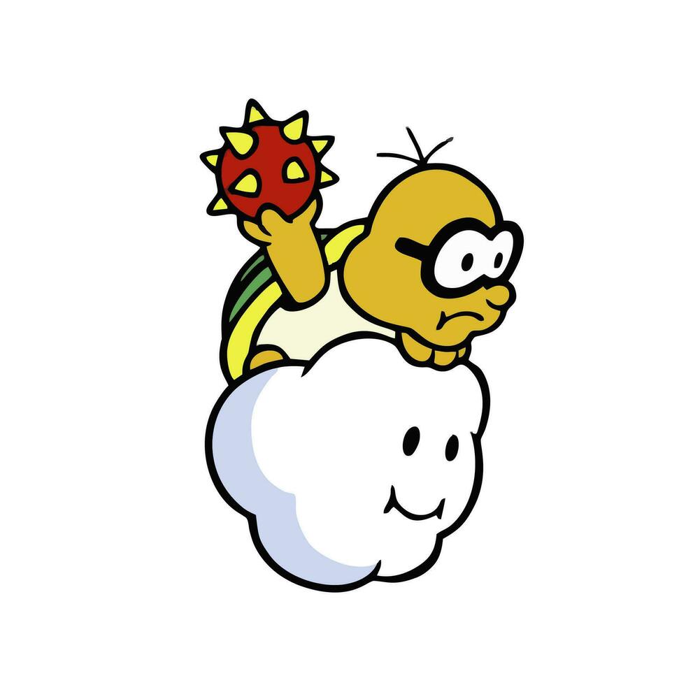 cute illustration designs for the characters in the super mario bros game vector
