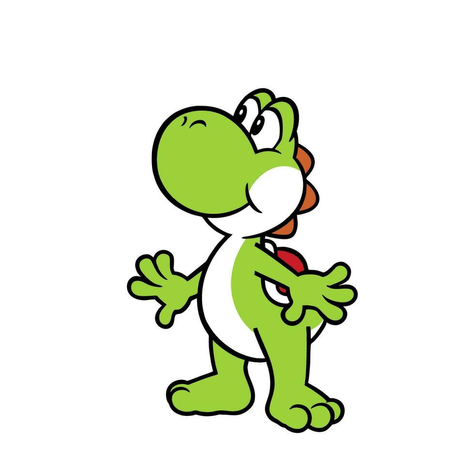 cute illustration designs for the characters in the super mario bros game vector