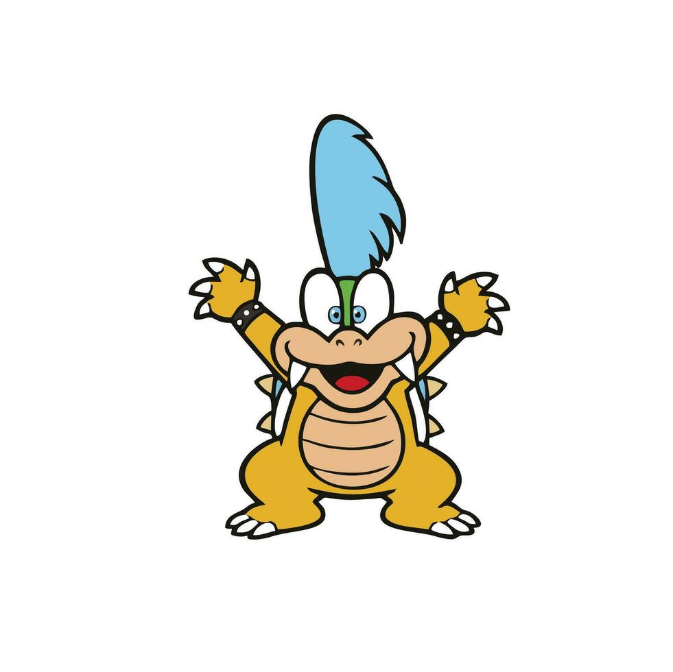 cute illustration designs for the characters in the super mario bros game vector