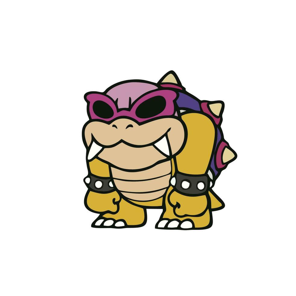 cute illustration designs for the characters in the super mario bros game vector