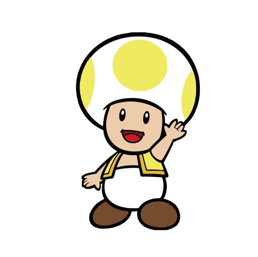 cute illustration designs for the characters in the super mario bros game vector