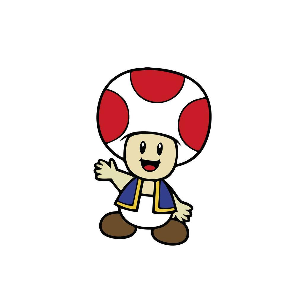 cute illustration designs for the characters in the super mario bros game vector