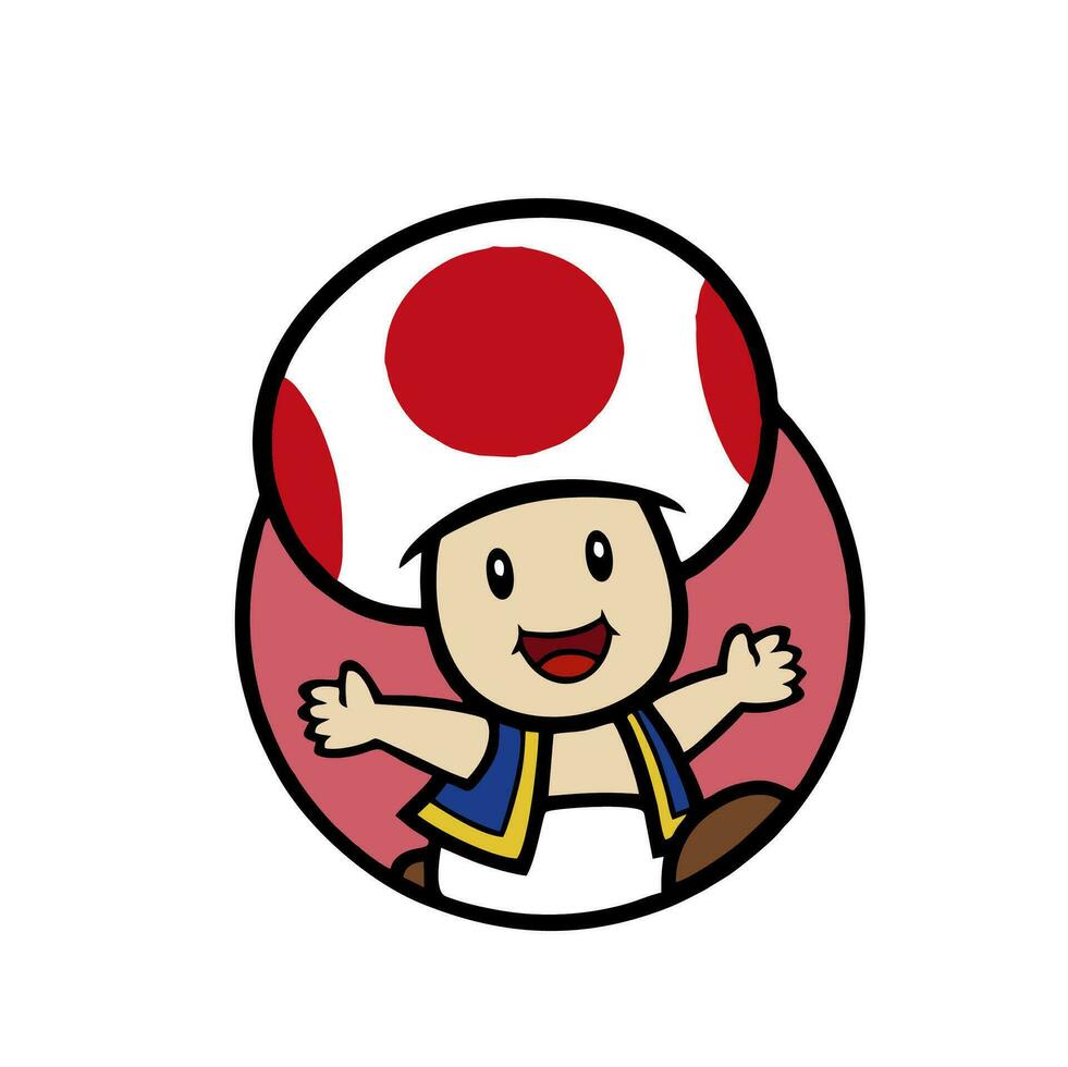 cute illustration designs for the characters in the super mario bros game vector