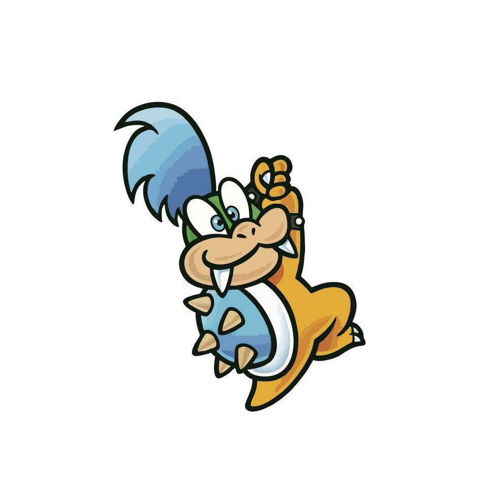 cute illustration designs for the characters in the super mario bros game vector