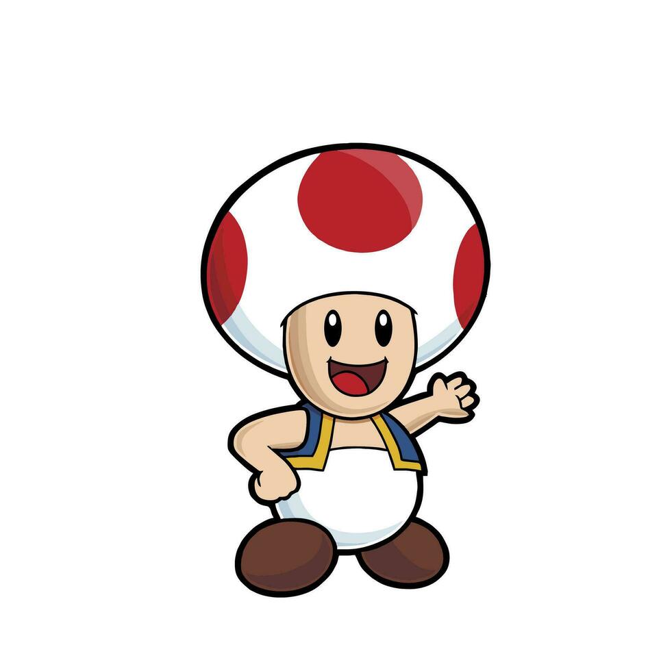 cute illustration designs for the characters in the super mario bros game vector