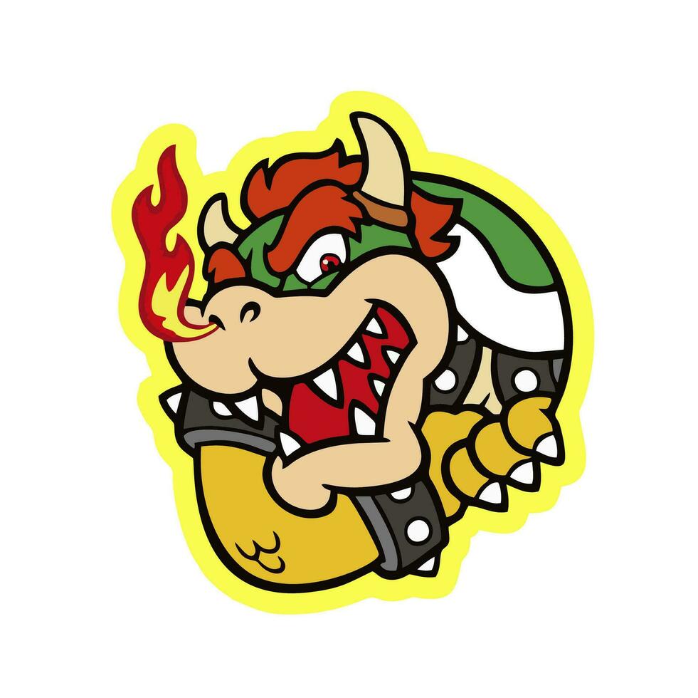 cute illustration designs for the characters in the super mario bros game vector