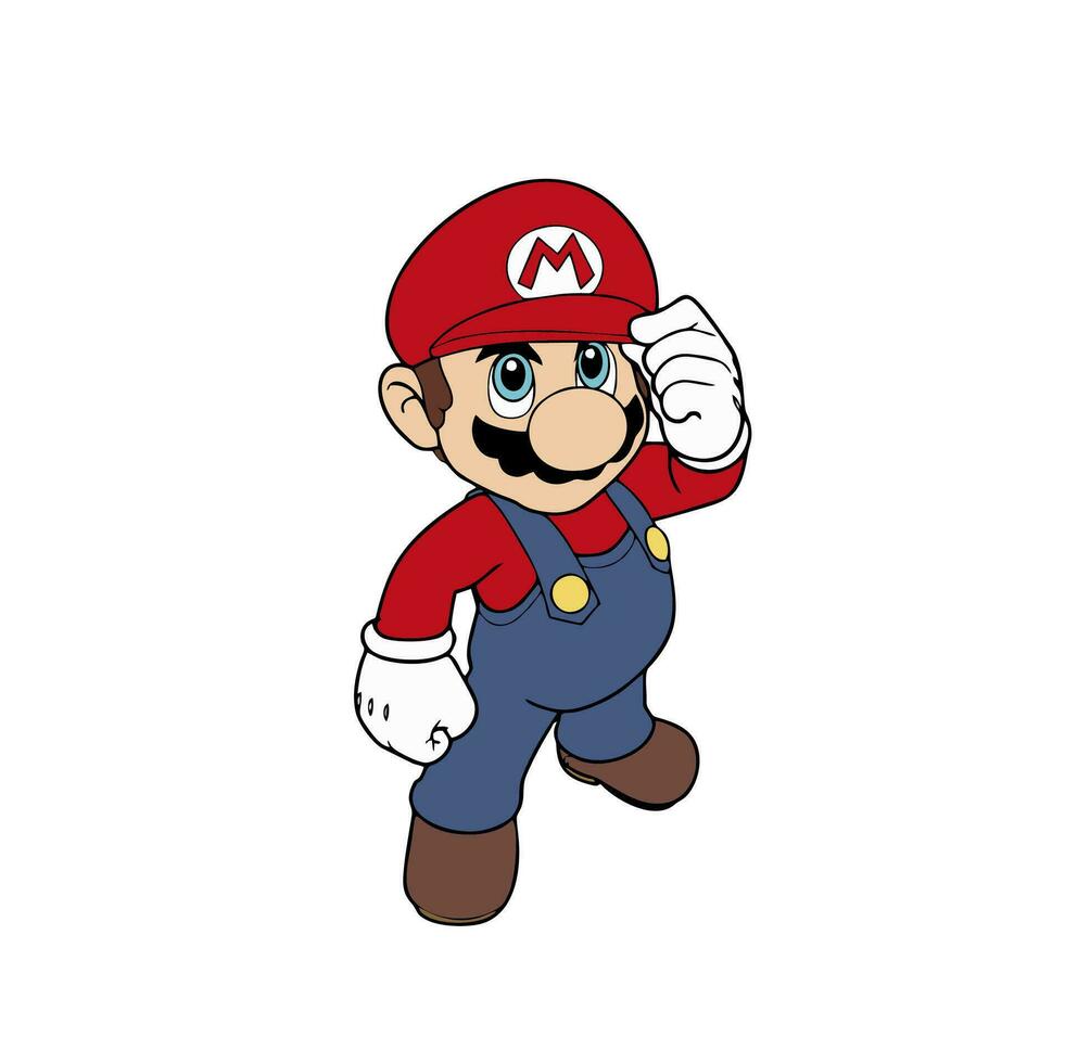 linda ilustración diseños para el caracteres en el súper mario hermanos juego vector