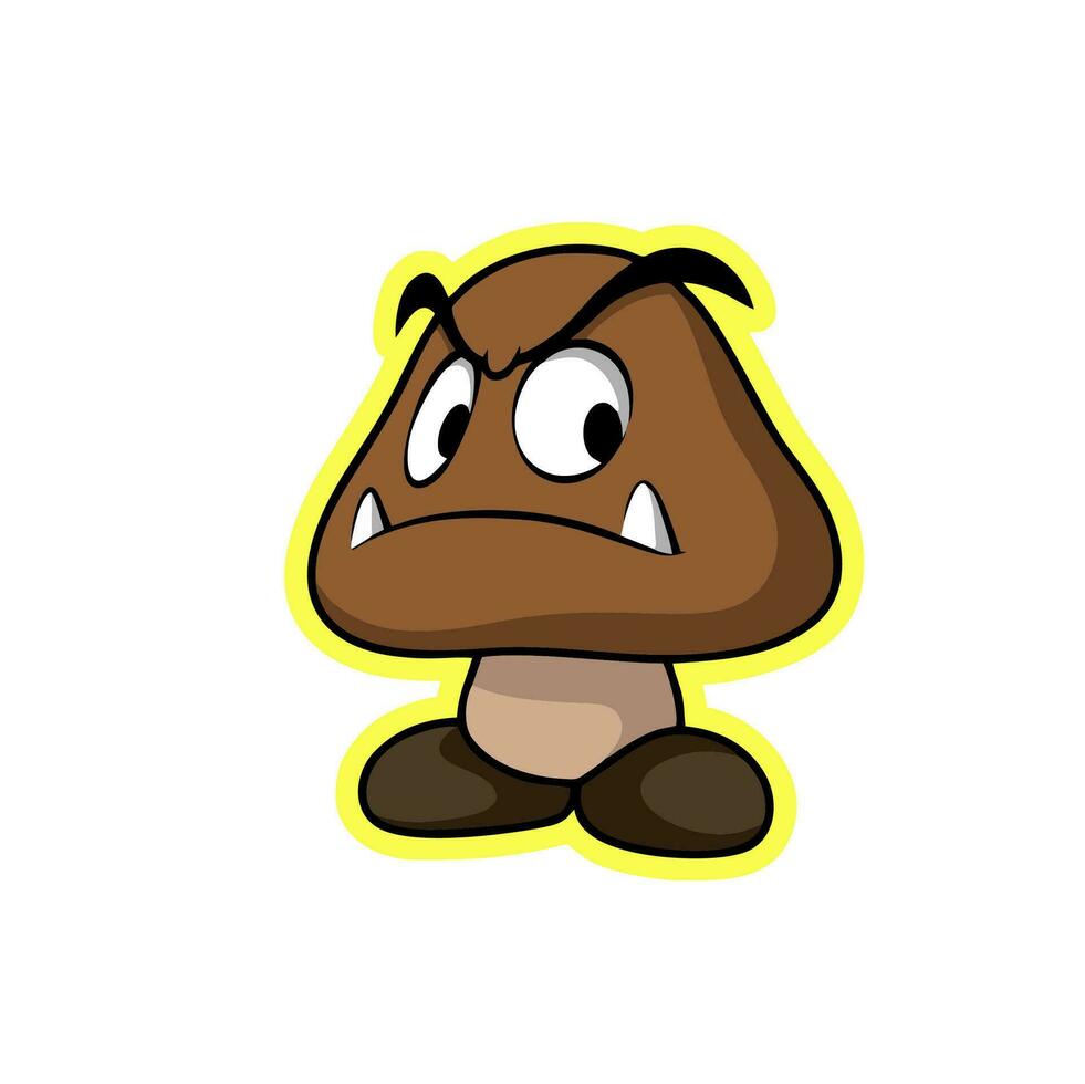 cute illustration designs for the characters in the super mario bros game vector