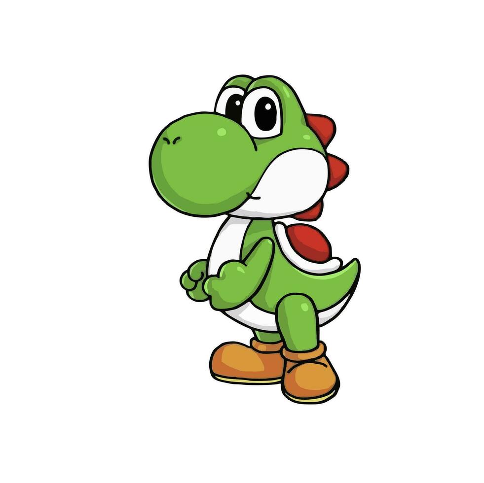 cute illustration designs for the characters in the super mario bros game vector