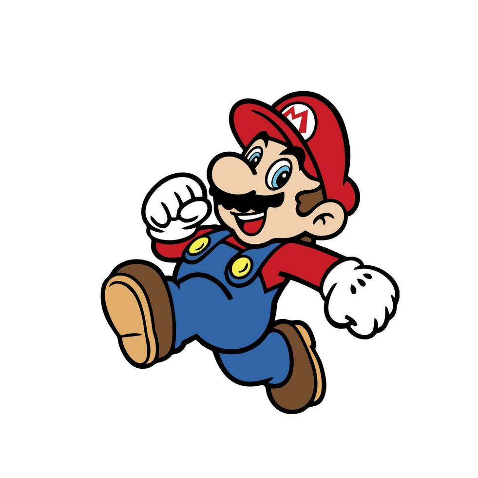 cute illustration designs for the characters in the super mario bros game vector