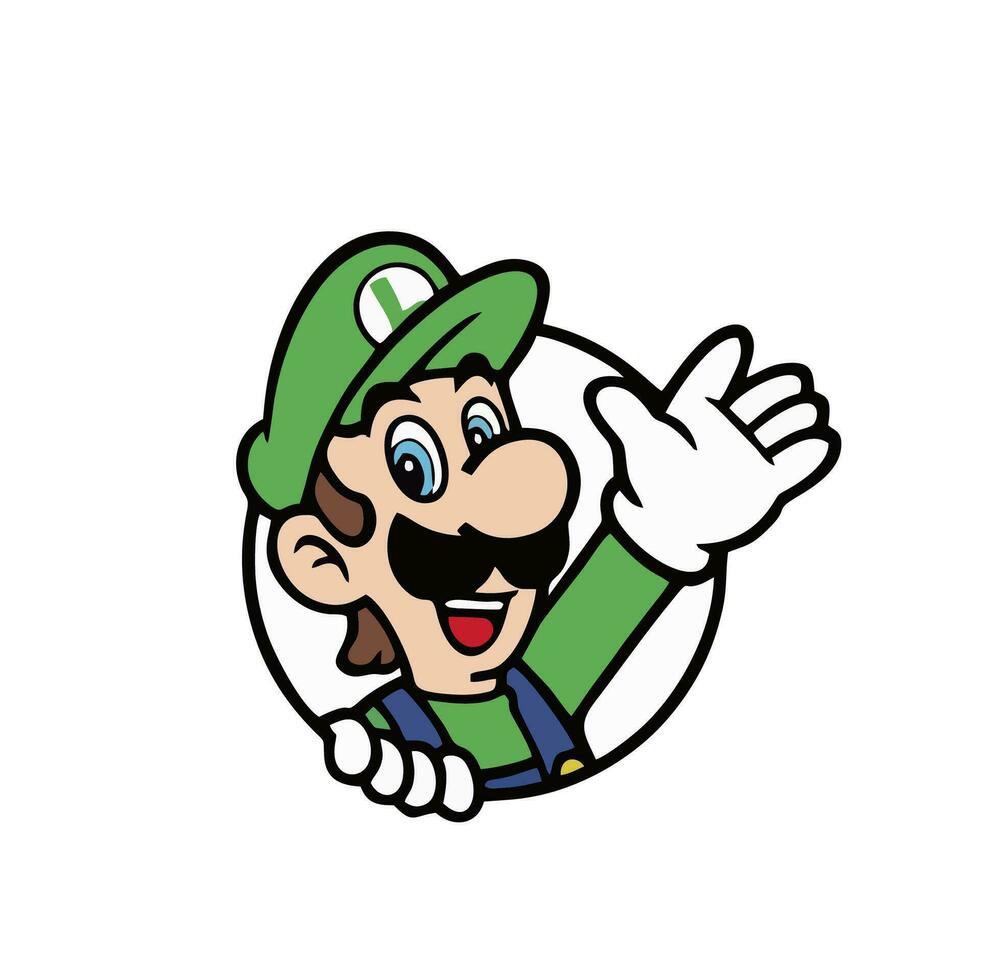 cute illustration designs for the characters in the super mario bros game vector