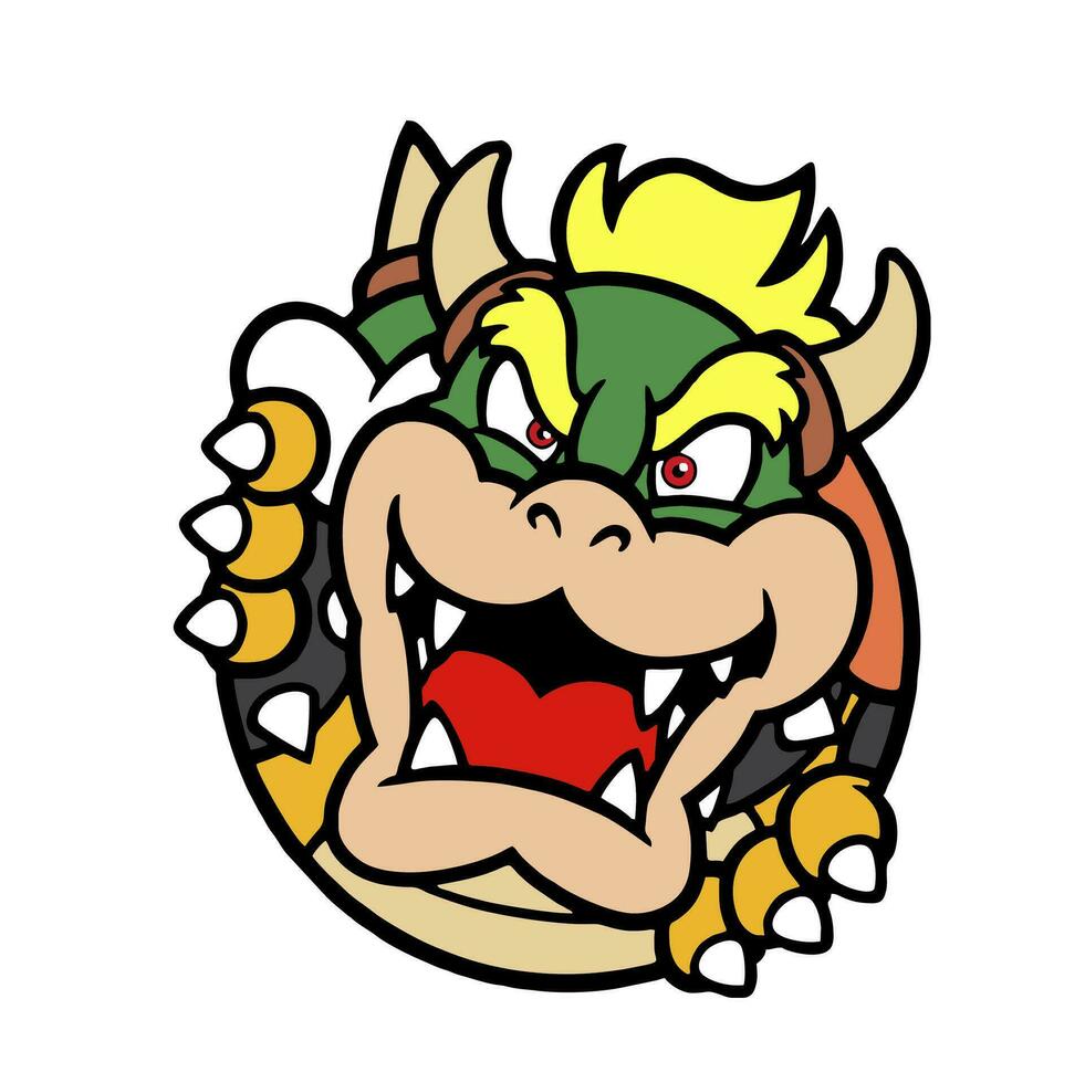 cute illustration designs for the characters in the super mario bros game vector