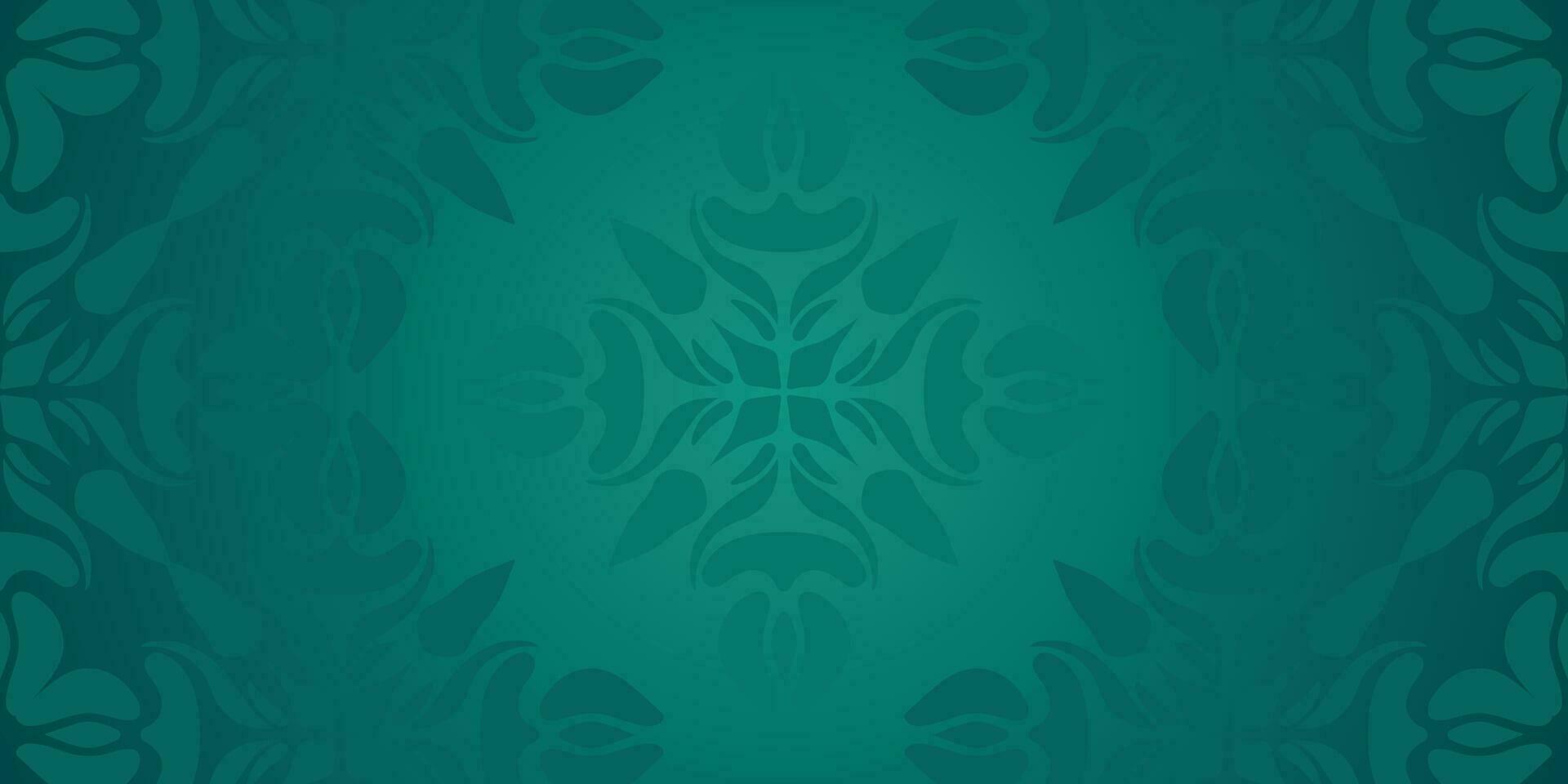arabic motif green background vector