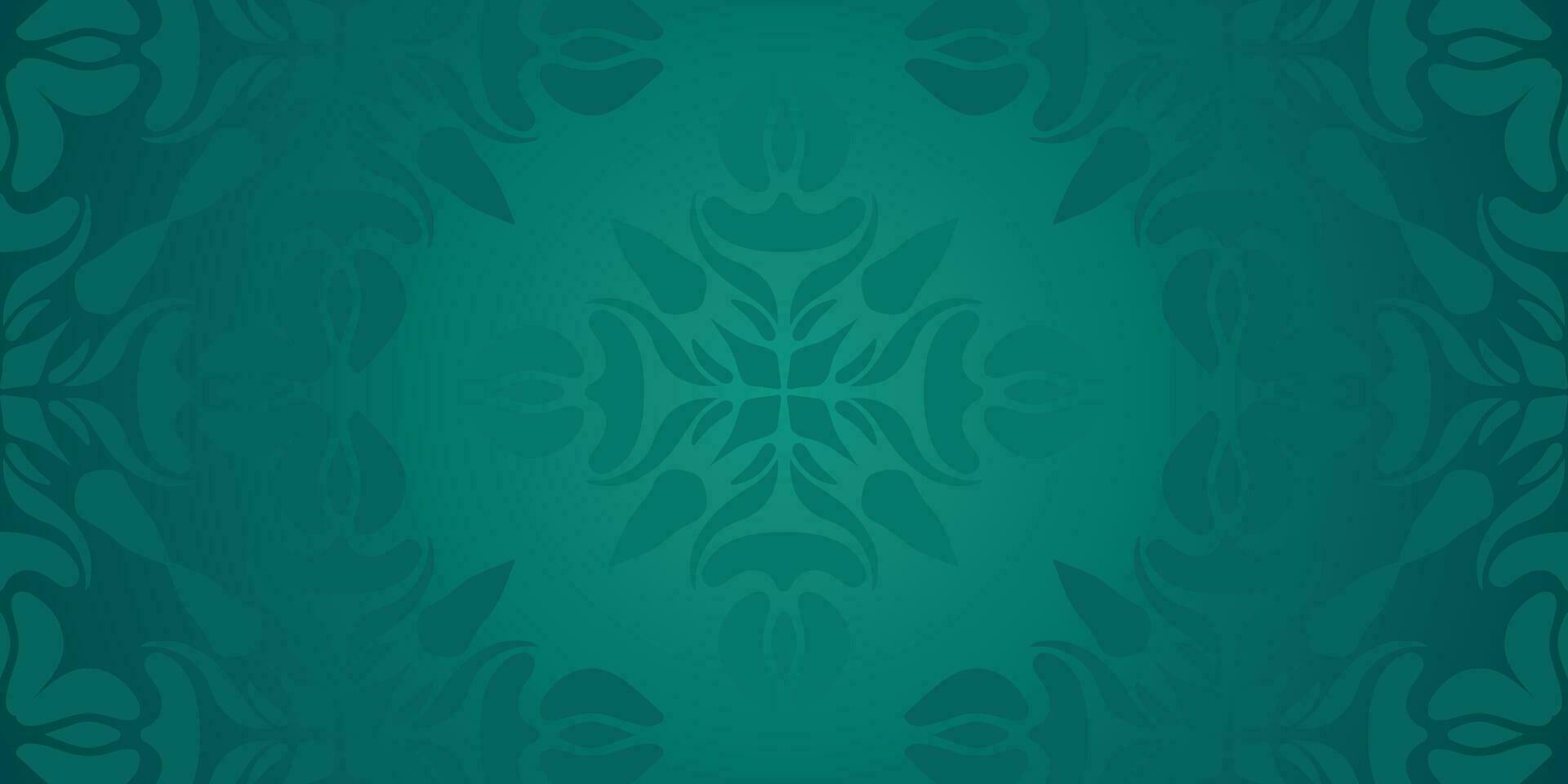 arabic motif green background vector