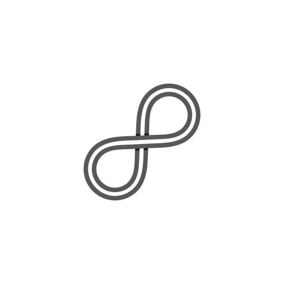 letra dp rayas infinito sombra línea vistoso diseño símbolo vector