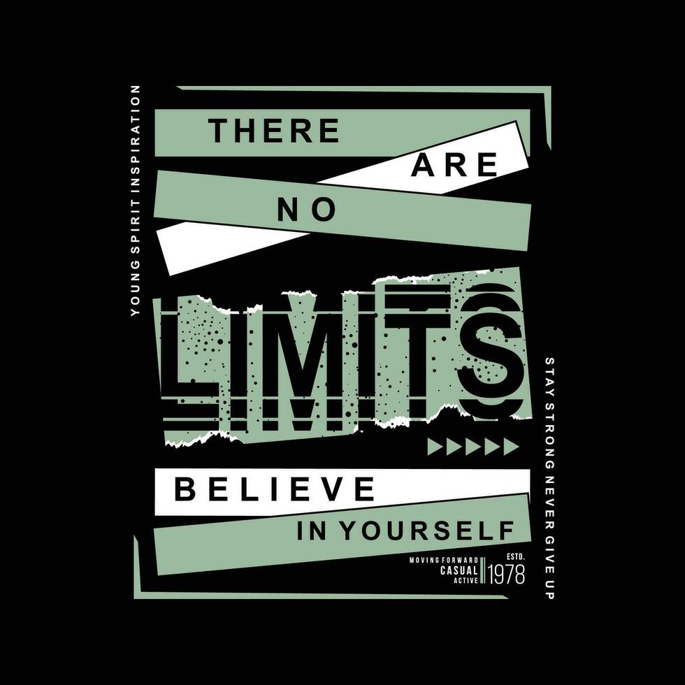 no limits graphic, typography vector, t shirt design, illustration, good for casual style vector