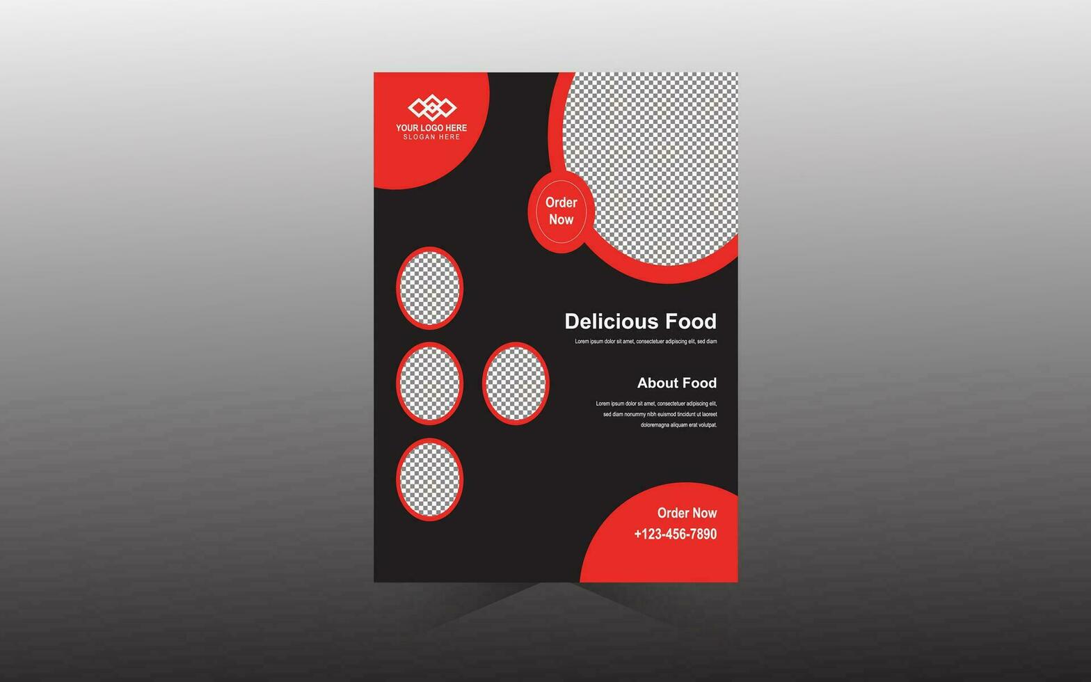 Food Flyer Design Graphics, Designs Templates vector