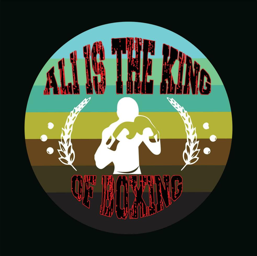 ALI IS THE KING T SHIRT DESIGN vector