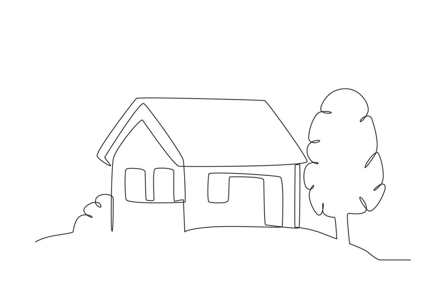 Side view of a simple house 27970201 Vector Art at Vecteezy