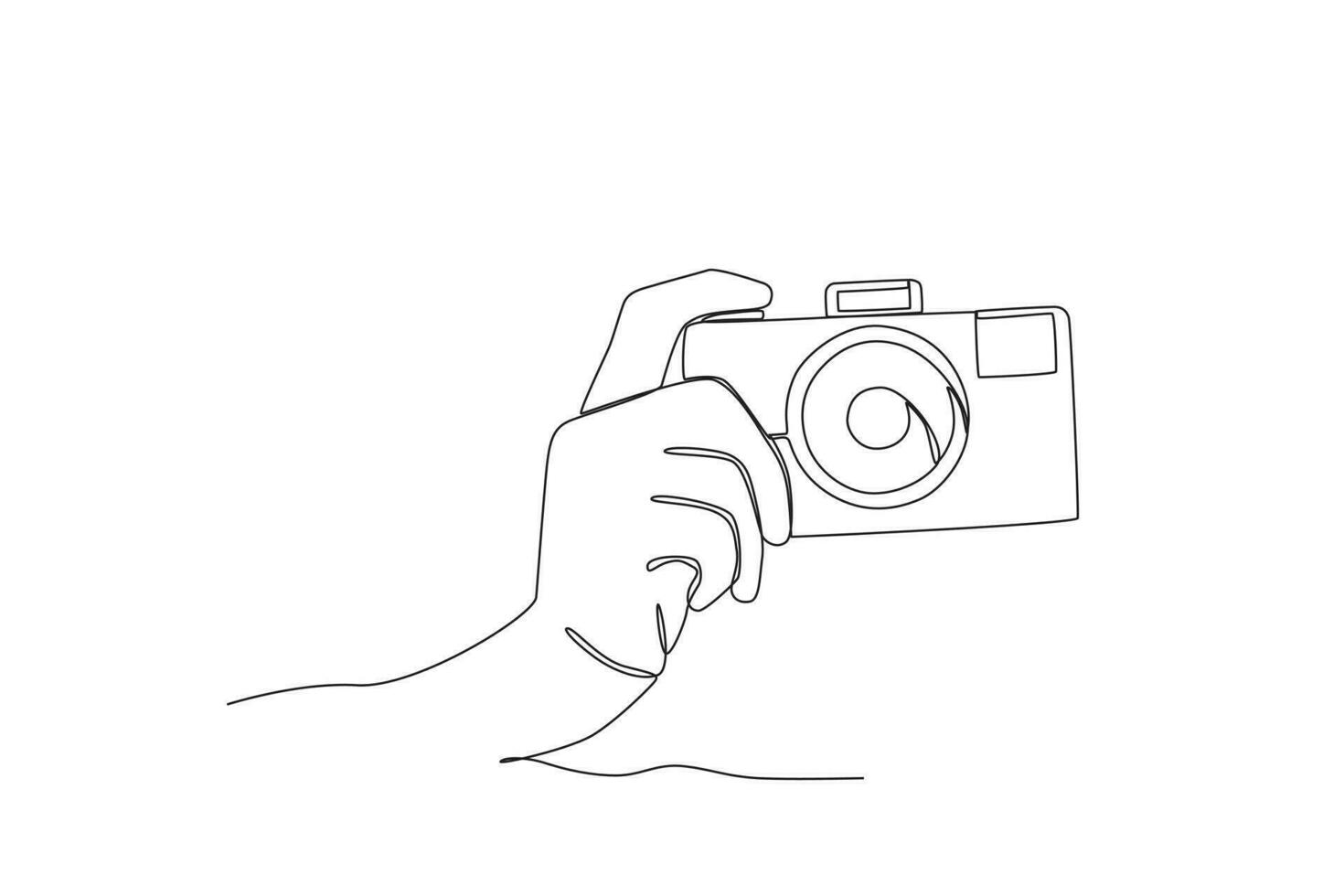 A hand photographing vector