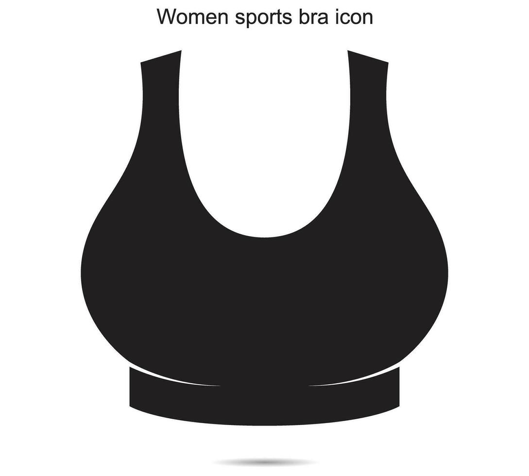 Women sports bra icon, vector illustration.