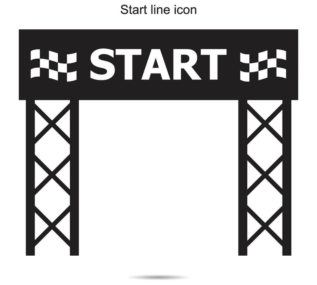 Start line icon, vector illustration.
