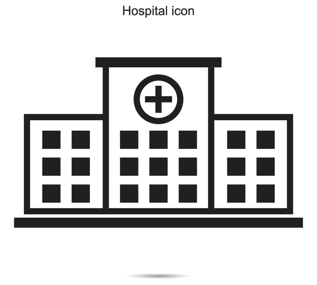 hospital icono, vector ilustración.