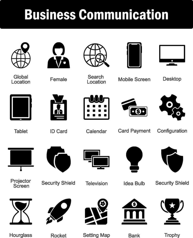 A set of 20 Mix icons as global location, female, search location vector