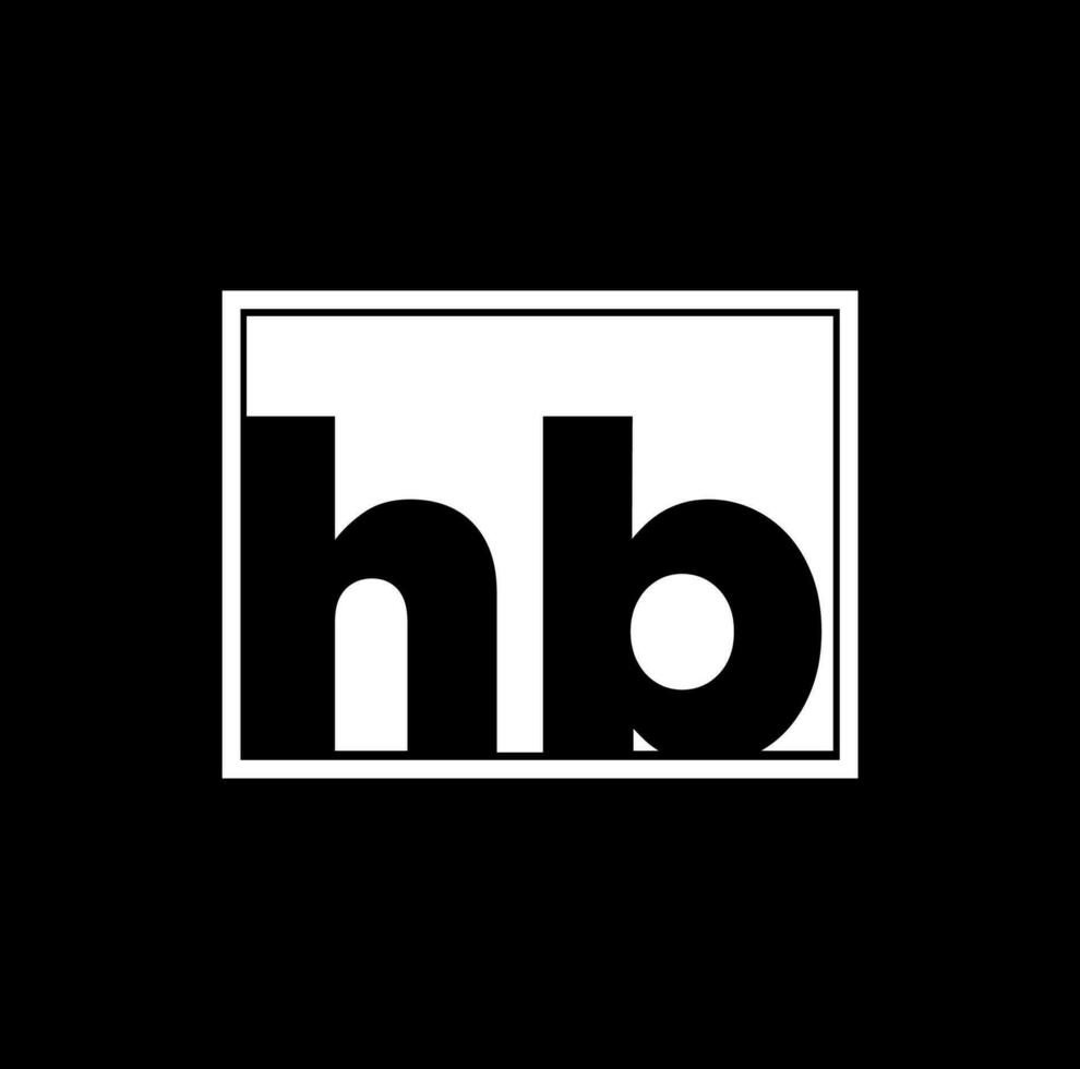 HB brand name vector icon. HB typography monogram.