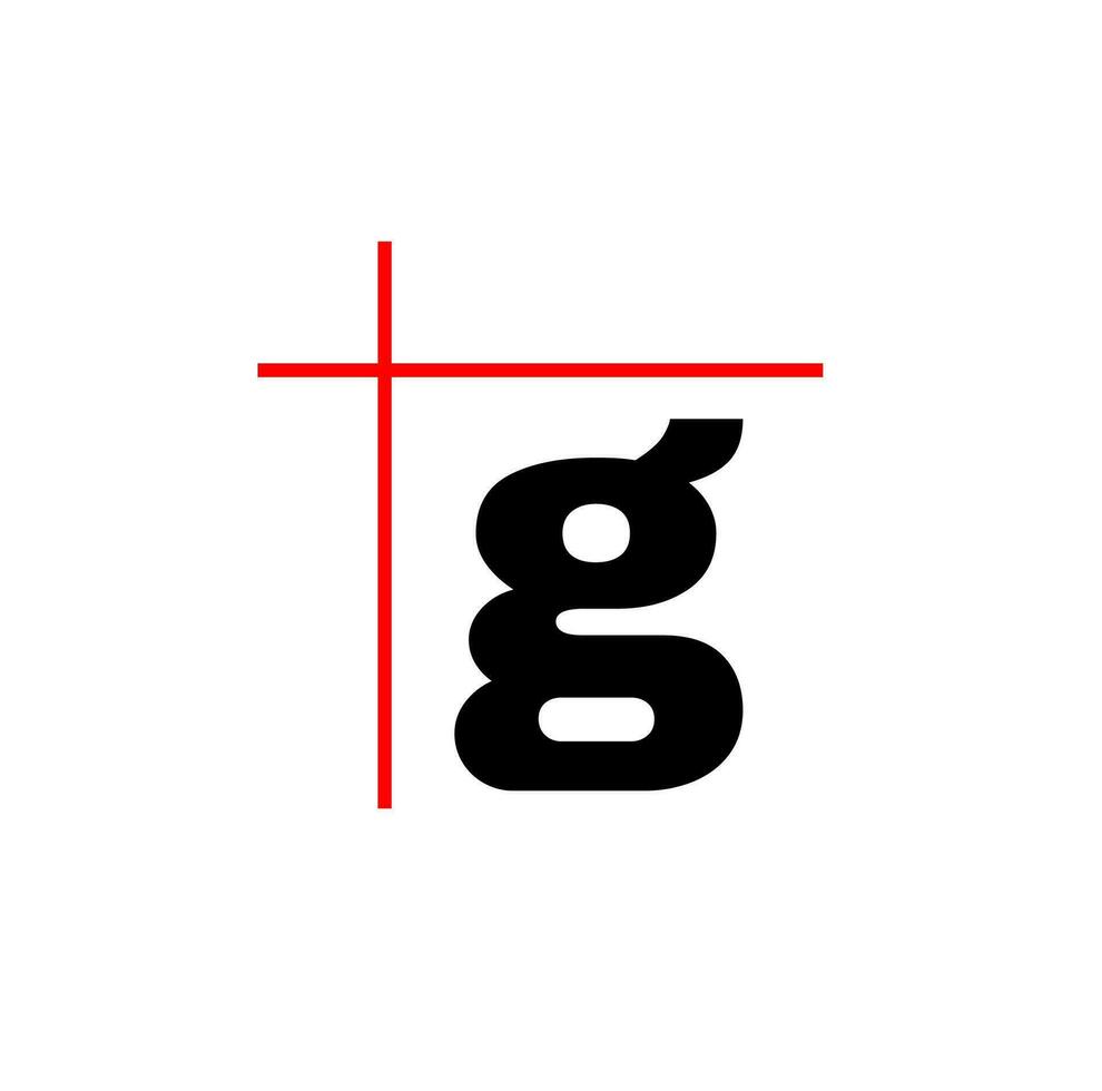G brand name typography monogram. vector