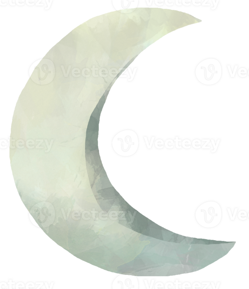 Half Moon Watercolor Style png